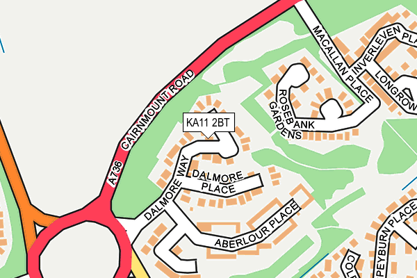 KA11 2BT map - OS OpenMap – Local (Ordnance Survey)