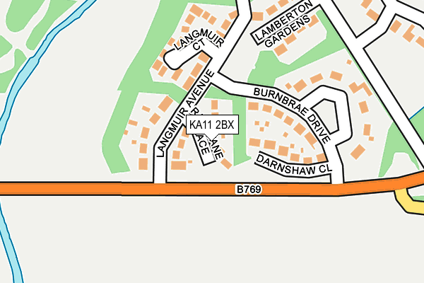 KA11 2BX map - OS OpenMap – Local (Ordnance Survey)