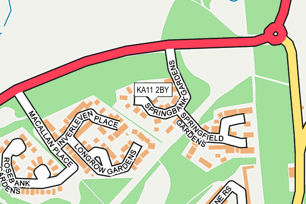 KA11 2BY map - OS OpenMap – Local (Ordnance Survey)