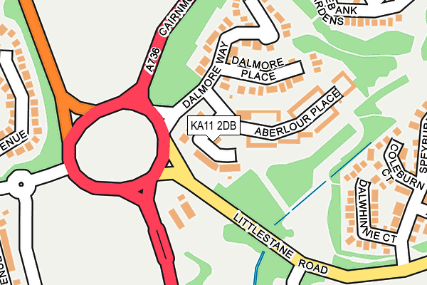 KA11 2DB map - OS OpenMap – Local (Ordnance Survey)