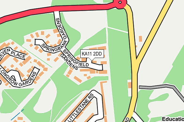 KA11 2DD map - OS OpenMap – Local (Ordnance Survey)