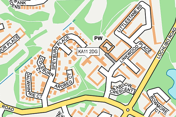 KA11 2DG map - OS OpenMap – Local (Ordnance Survey)