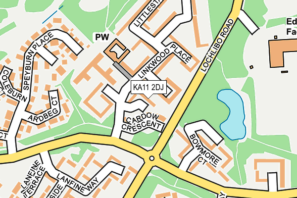 KA11 2DJ map - OS OpenMap – Local (Ordnance Survey)
