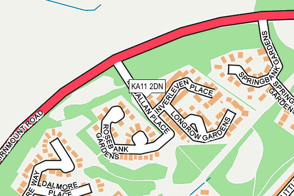 KA11 2DN map - OS OpenMap – Local (Ordnance Survey)