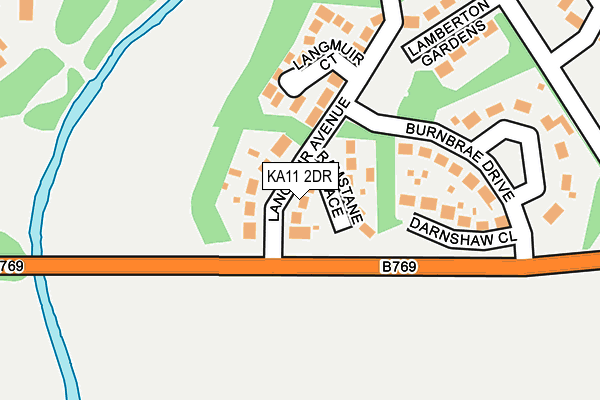 KA11 2DR map - OS OpenMap – Local (Ordnance Survey)