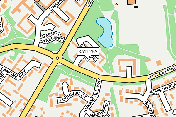 KA11 2EA map - OS OpenMap – Local (Ordnance Survey)