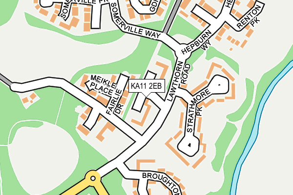 KA11 2EB map - OS OpenMap – Local (Ordnance Survey)