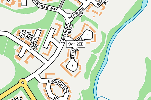 KA11 2ED map - OS OpenMap – Local (Ordnance Survey)