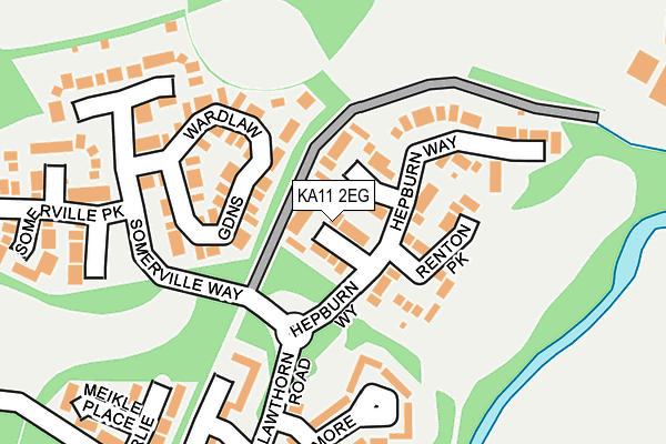 KA11 2EG map - OS OpenMap – Local (Ordnance Survey)