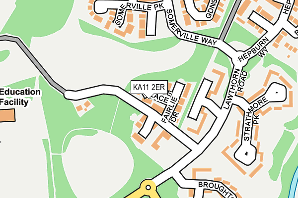 KA11 2ER map - OS OpenMap – Local (Ordnance Survey)