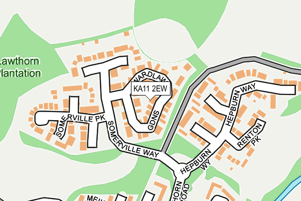 KA11 2EW map - OS OpenMap – Local (Ordnance Survey)