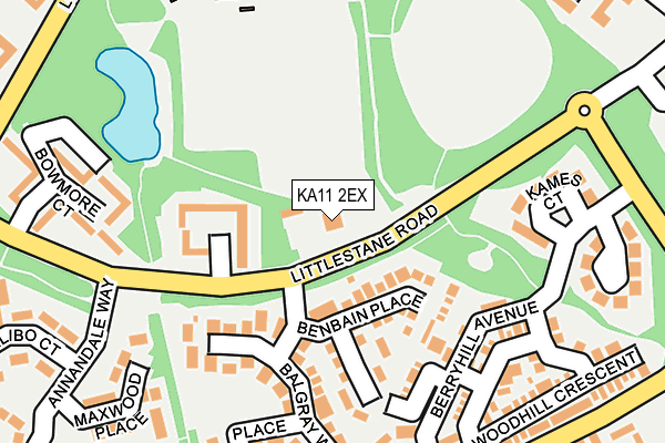 KA11 2EX map - OS OpenMap – Local (Ordnance Survey)