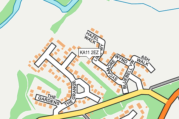 KA11 2EZ map - OS OpenMap – Local (Ordnance Survey)