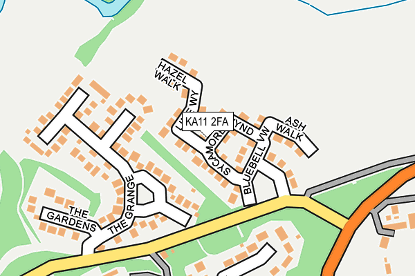 KA11 2FA map - OS OpenMap – Local (Ordnance Survey)