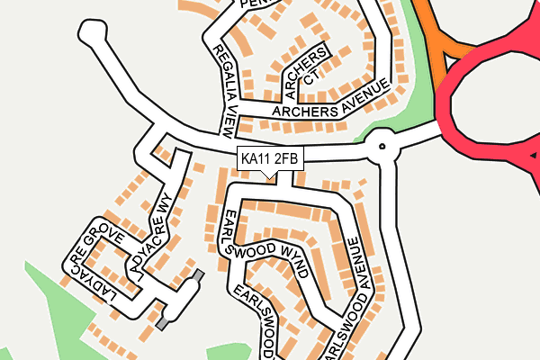 KA11 2FB map - OS OpenMap – Local (Ordnance Survey)