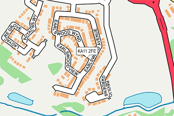 KA11 2FE map - OS OpenMap – Local (Ordnance Survey)