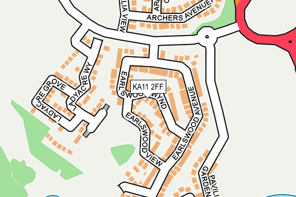 KA11 2FF map - OS OpenMap – Local (Ordnance Survey)