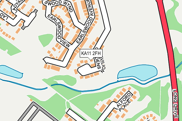 KA11 2FH map - OS OpenMap – Local (Ordnance Survey)