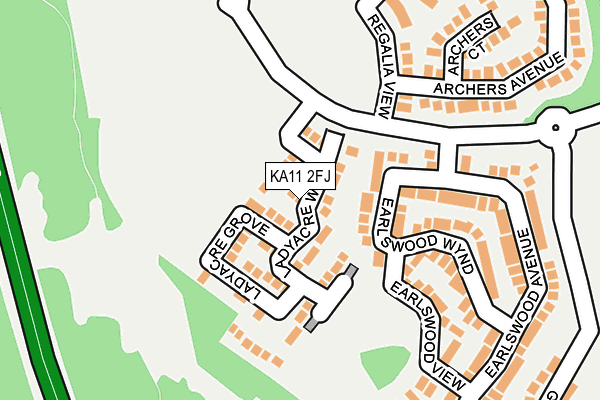 KA11 2FJ map - OS OpenMap – Local (Ordnance Survey)