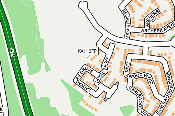 KA11 2FP map - OS OpenMap – Local (Ordnance Survey)