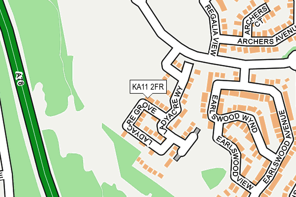 KA11 2FR map - OS OpenMap – Local (Ordnance Survey)