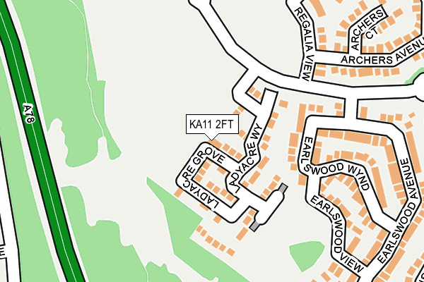 KA11 2FT map - OS OpenMap – Local (Ordnance Survey)