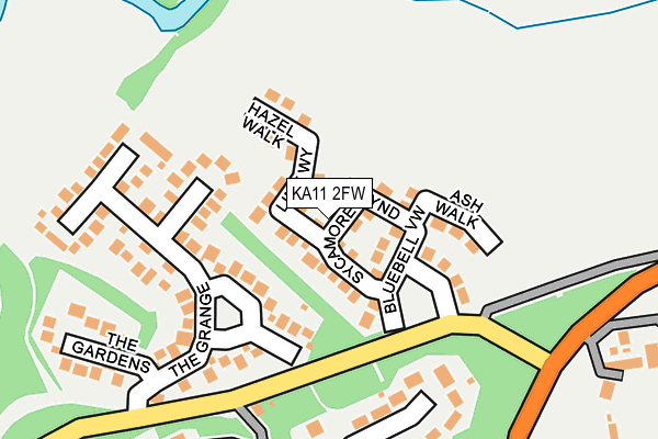 KA11 2FW map - OS OpenMap – Local (Ordnance Survey)