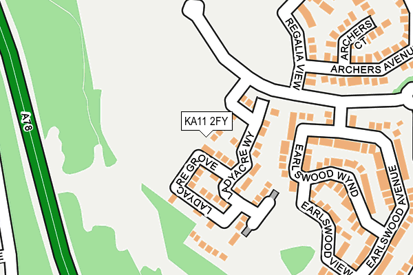 KA11 2FY map - OS OpenMap – Local (Ordnance Survey)