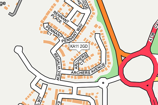 KA11 2GD map - OS OpenMap – Local (Ordnance Survey)