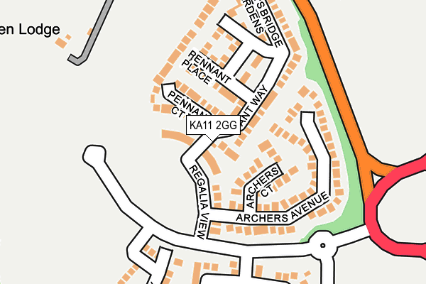 KA11 2GG map - OS OpenMap – Local (Ordnance Survey)