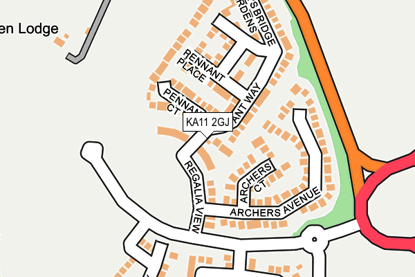 KA11 2GJ map - OS OpenMap – Local (Ordnance Survey)
