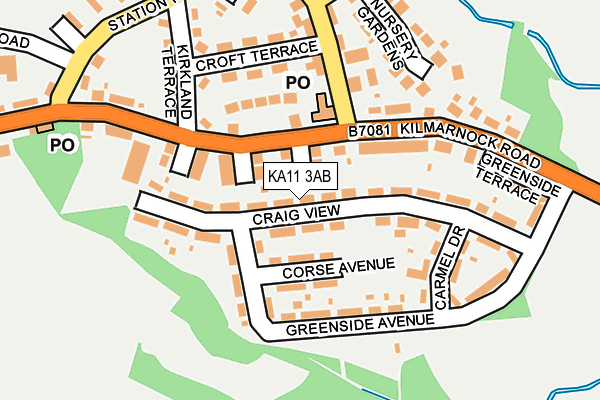 KA11 3AB map - OS OpenMap – Local (Ordnance Survey)