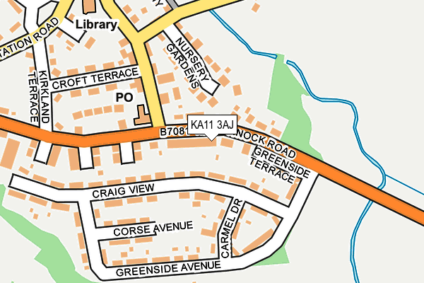KA11 3AJ map - OS OpenMap – Local (Ordnance Survey)