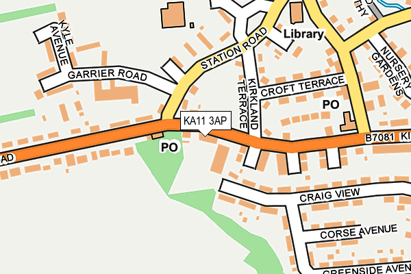 KA11 3AP map - OS OpenMap – Local (Ordnance Survey)