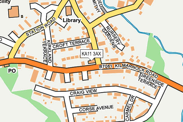 KA11 3AX map - OS OpenMap – Local (Ordnance Survey)