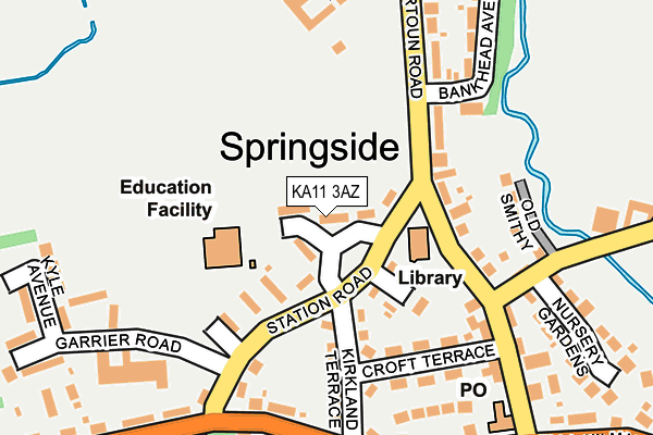 KA11 3AZ map - OS OpenMap – Local (Ordnance Survey)