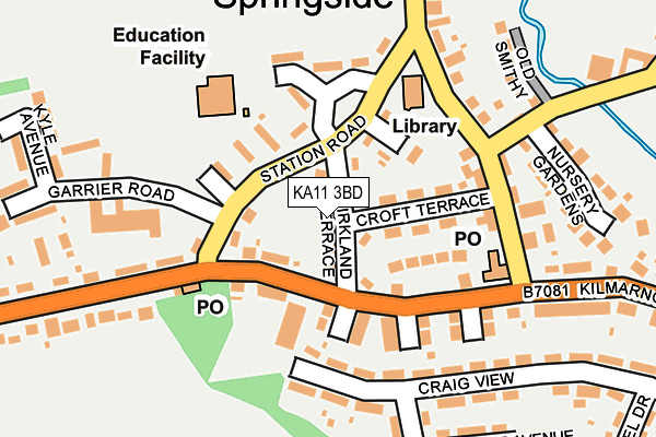 KA11 3BD map - OS OpenMap – Local (Ordnance Survey)