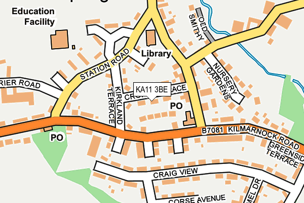 KA11 3BE map - OS OpenMap – Local (Ordnance Survey)