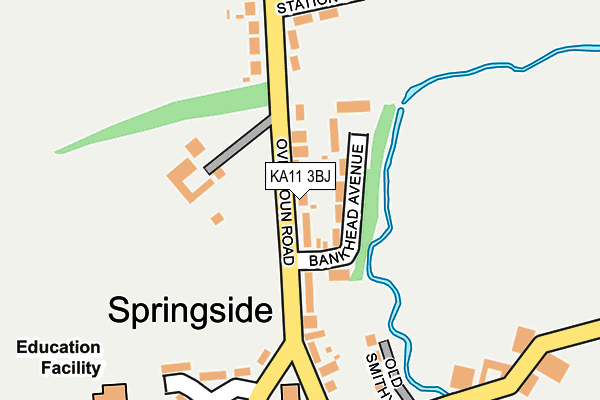 KA11 3BJ map - OS OpenMap – Local (Ordnance Survey)