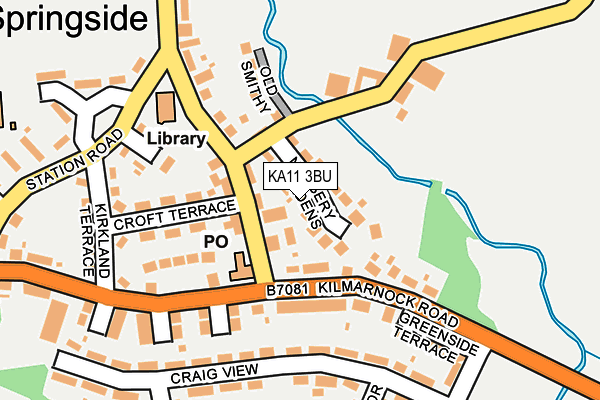 KA11 3BU map - OS OpenMap – Local (Ordnance Survey)