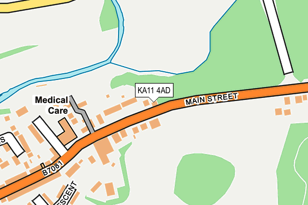KA11 4AD map - OS OpenMap – Local (Ordnance Survey)