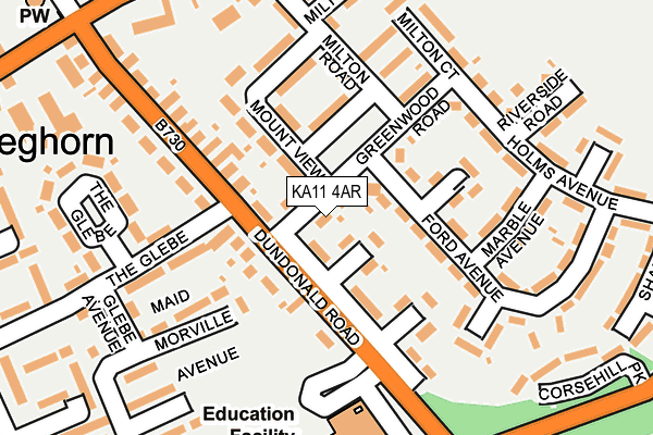 KA11 4AR map - OS OpenMap – Local (Ordnance Survey)