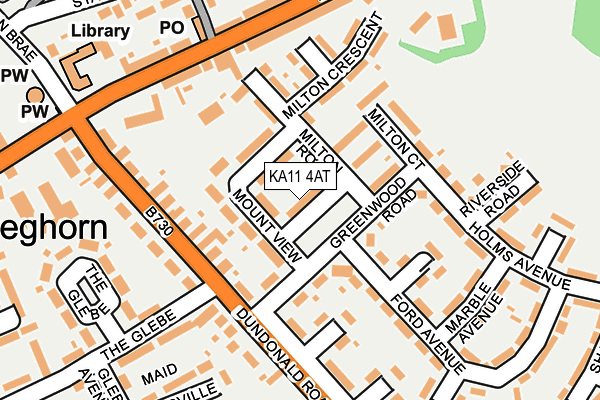 KA11 4AT map - OS OpenMap – Local (Ordnance Survey)
