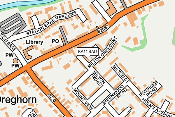 KA11 4AU map - OS OpenMap – Local (Ordnance Survey)