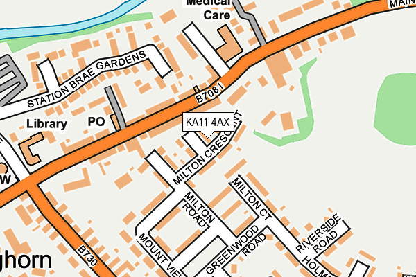KA11 4AX map - OS OpenMap – Local (Ordnance Survey)