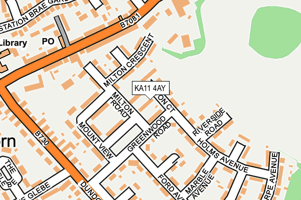 KA11 4AY map - OS OpenMap – Local (Ordnance Survey)
