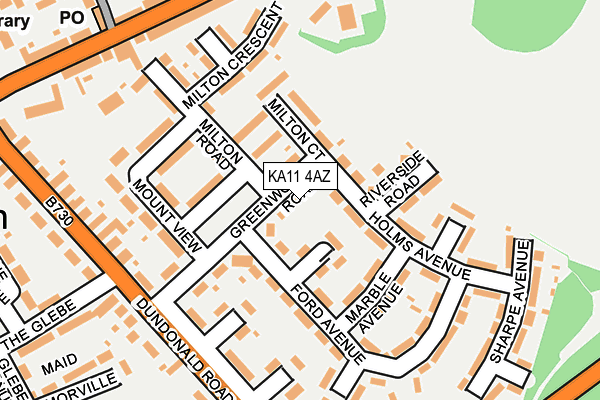 KA11 4AZ map - OS OpenMap – Local (Ordnance Survey)