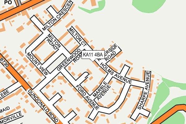 KA11 4BA map - OS OpenMap – Local (Ordnance Survey)