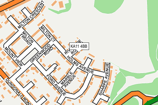 KA11 4BB map - OS OpenMap – Local (Ordnance Survey)