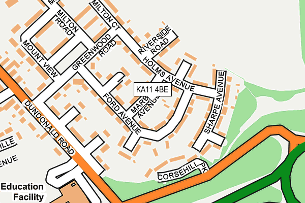 KA11 4BE map - OS OpenMap – Local (Ordnance Survey)